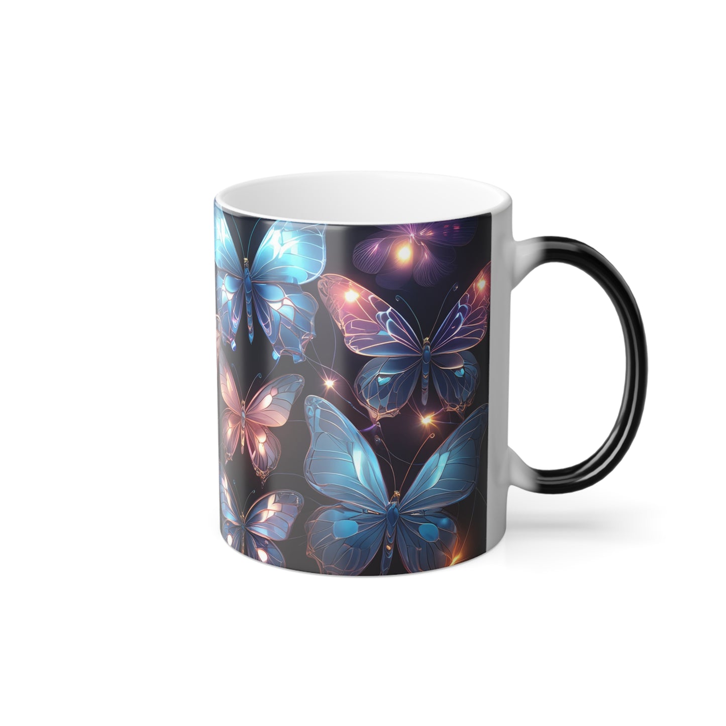 Glass Butterflies Color Morphing Mug, 11oz