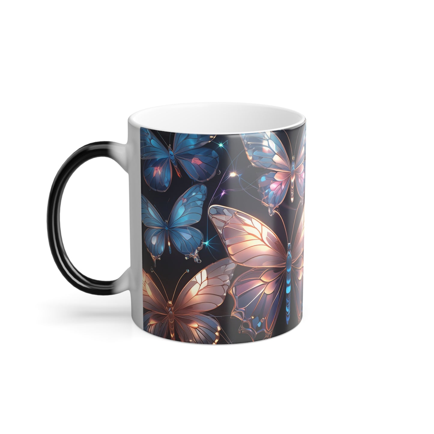 Glass Butterflies Color Morphing Mug, 11oz