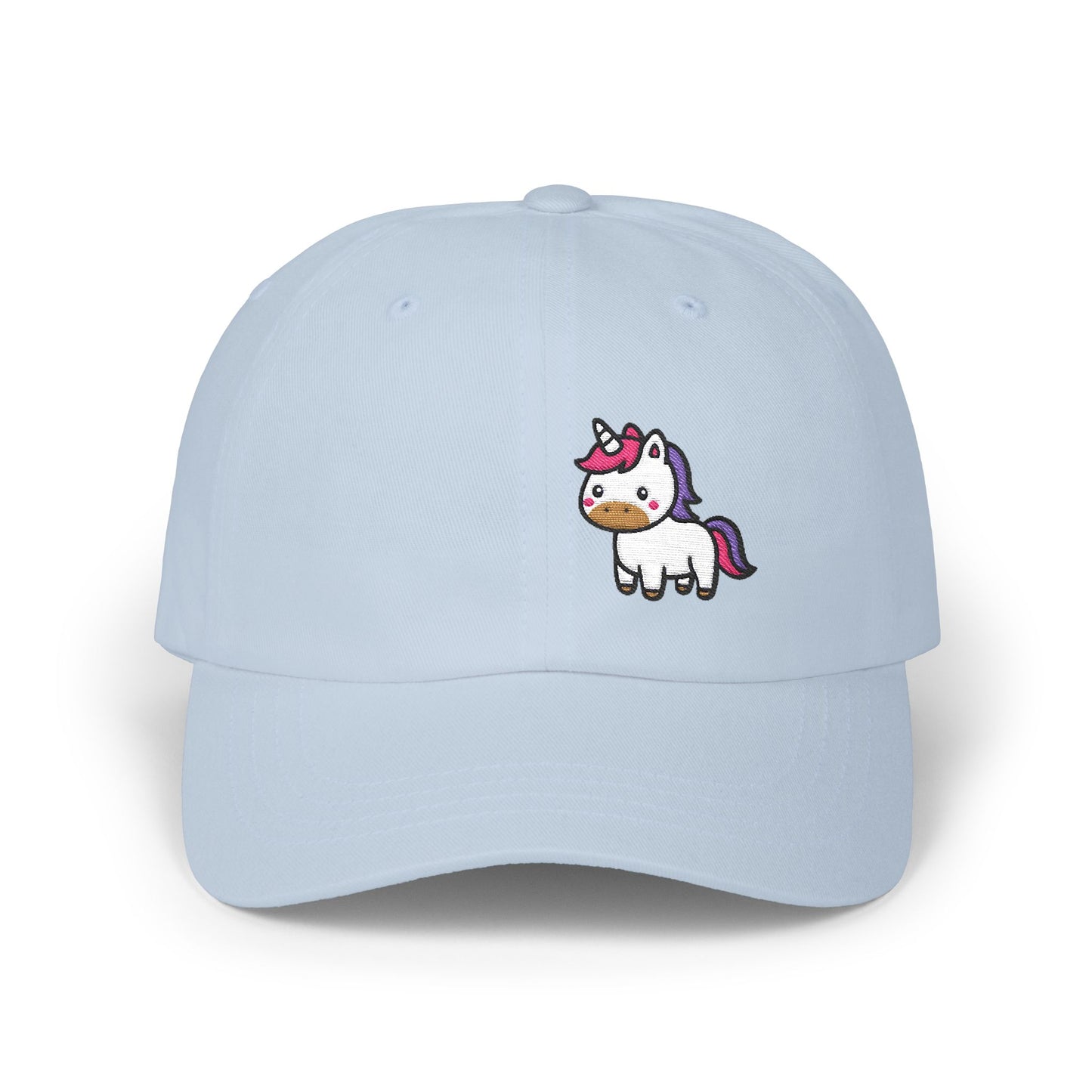 Cute Unicorn Classic Dad Hat – Embroidered Kawaii Unicorn Hat with Rainbow Tail for Magical Vibes and Whimsical Style