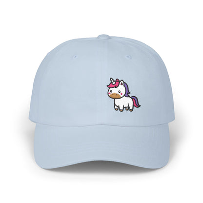 Cute Unicorn Classic Dad Hat – Embroidered Kawaii Unicorn Hat with Rainbow Tail for Magical Vibes and Whimsical Style