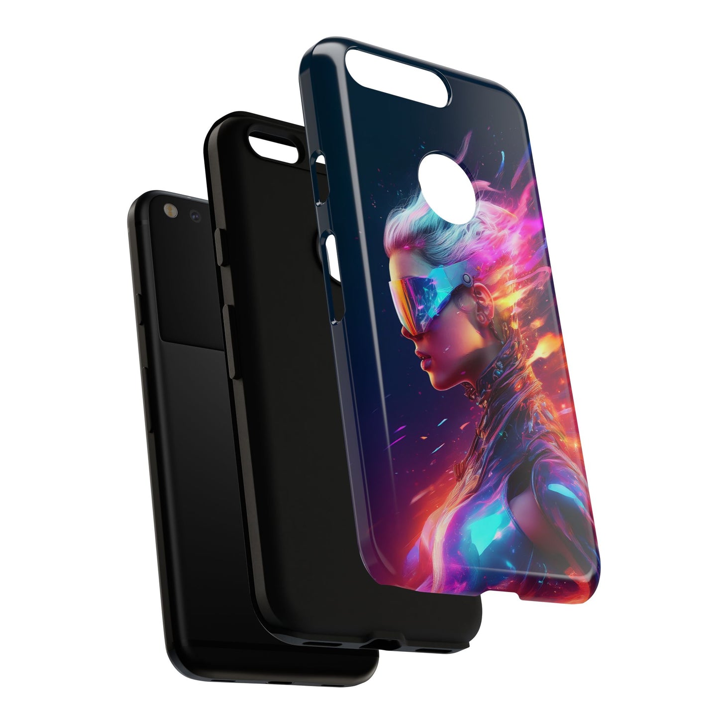 Futuristic Cyberpunk Female Cell Phone Case 025