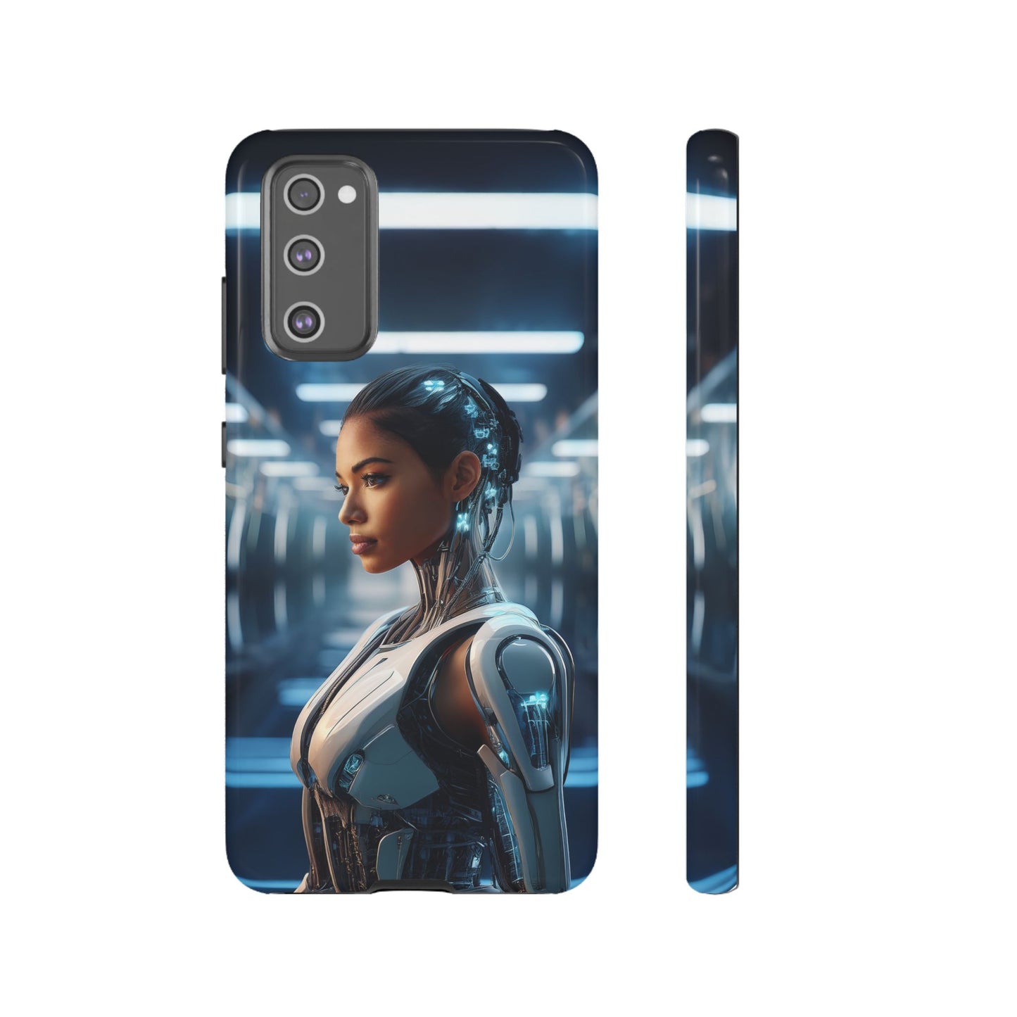 Futuristic Human Android Hybrid Cell Phone Case 002