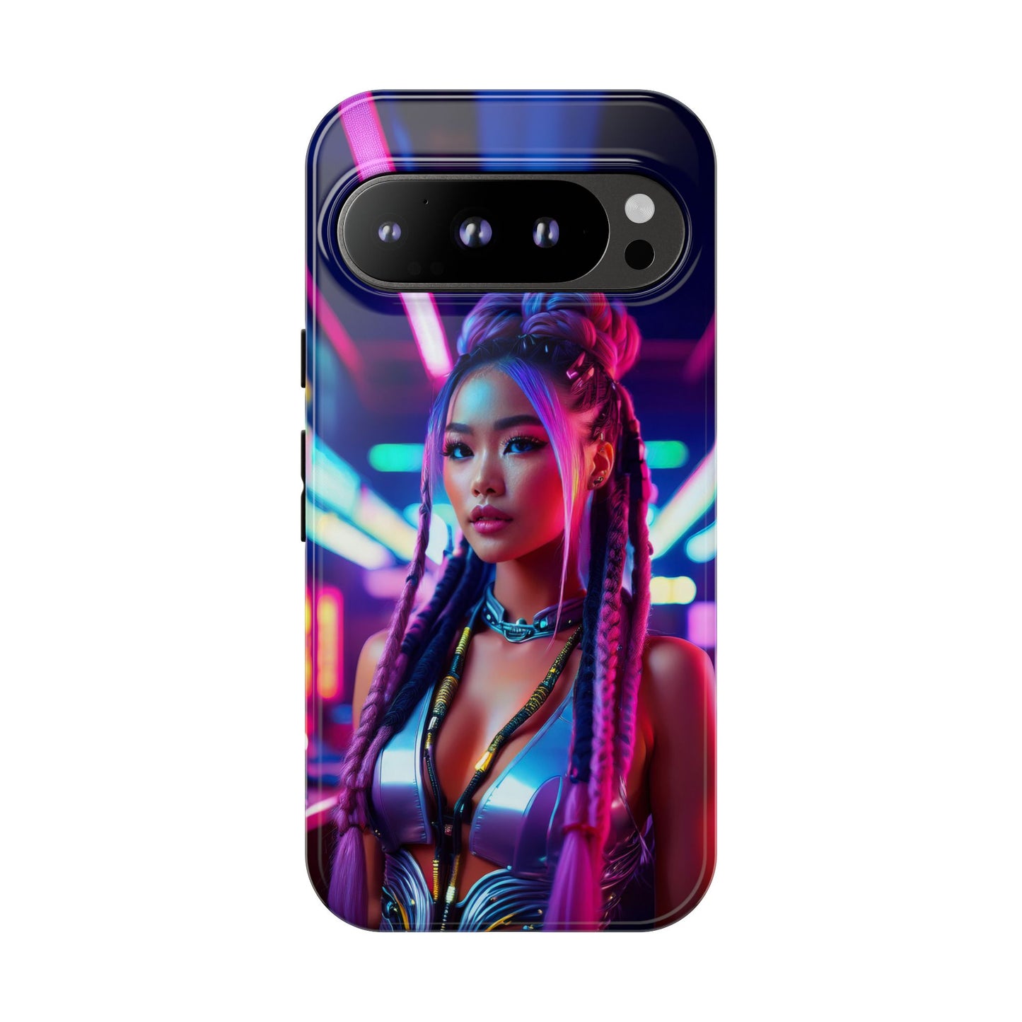 Futuristic Cyberpunk Female Cell Phone Case 008