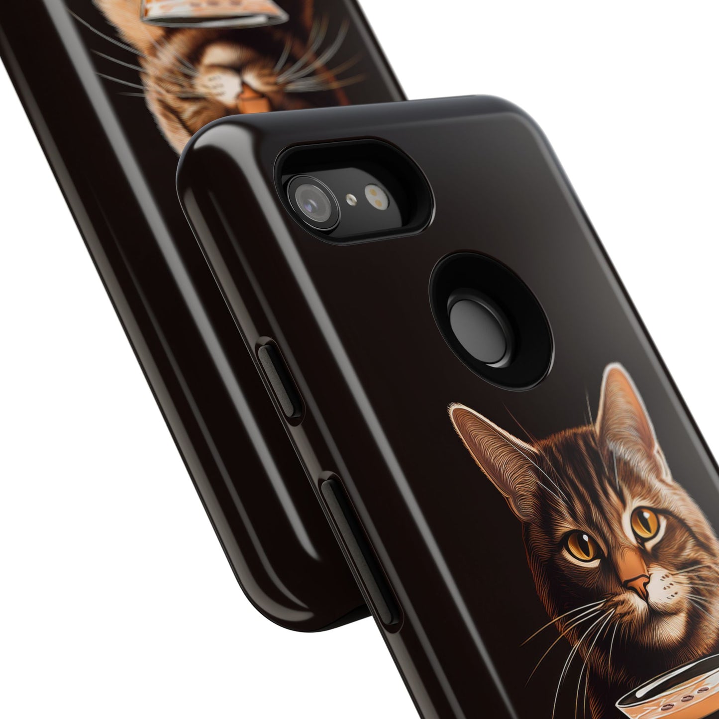 Sophisticated Cat with Espresso Martini Cell Phone Case 001