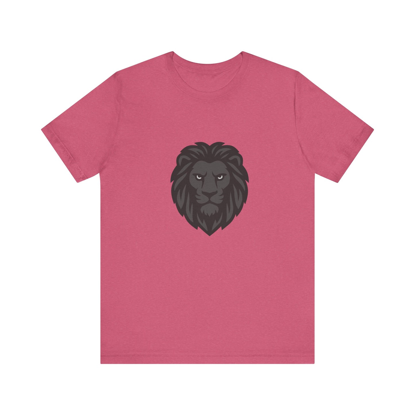 Dark Lion Graphic T-Shirt – Dark Theme Grayscale Lion Face Design on Black Tee for Strength, Confidence, and Modern Ghost Effect Style. Unisex Jersey Short Sleeve Tee