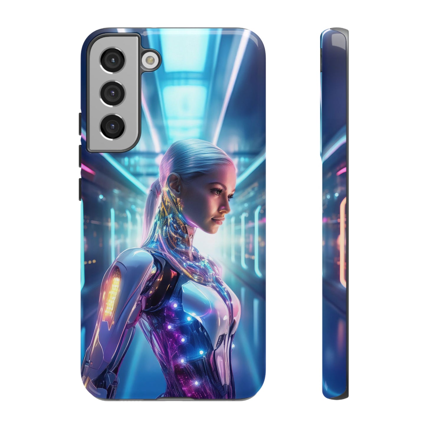 Futuristic Human Android Hybrid Cell Phone Case 015