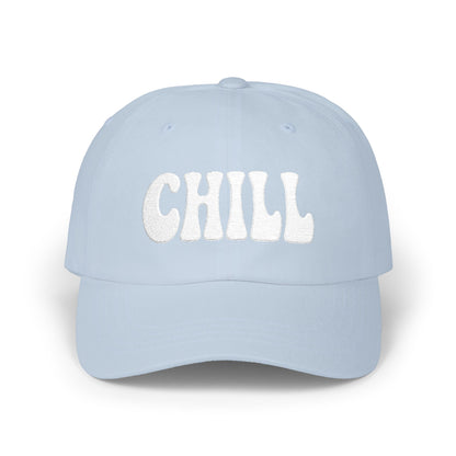 Chill Classic Dad Hat – Embroidered Relaxed Script Hat for Easygoing Vibes and Everyday Cool. Pink Letters