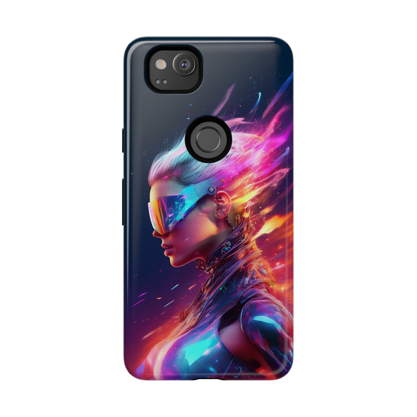 Futuristic Cyberpunk Female Cell Phone Case 025