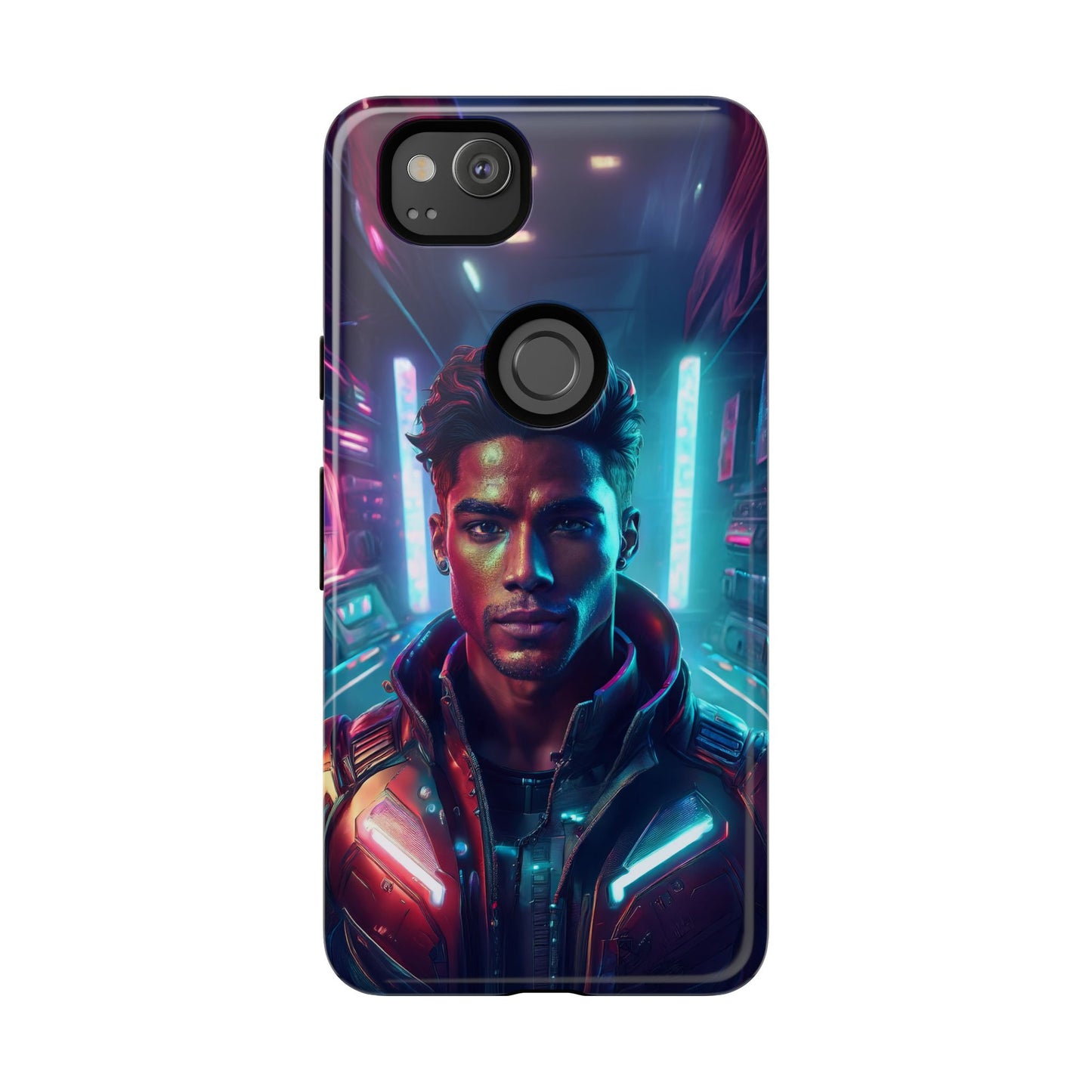 Futuristic Cyberpunk Male Cell Phone Case 007