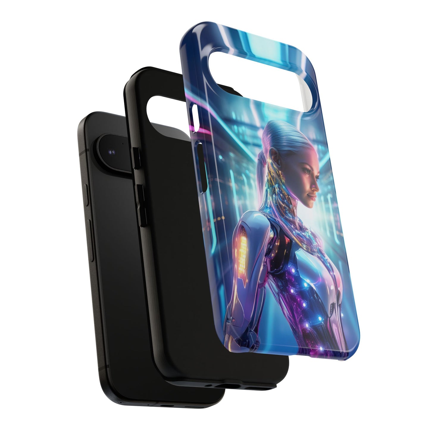 Futuristic Human Android Hybrid Cell Phone Case 015