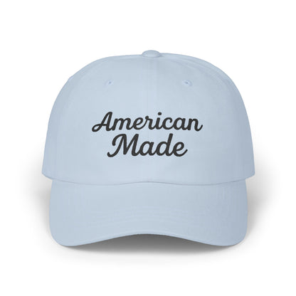 American Made Classic Dad Hat – Embroidered Patriotic Baseball Hat with Retro Script for USA Pride and Everyday Wear