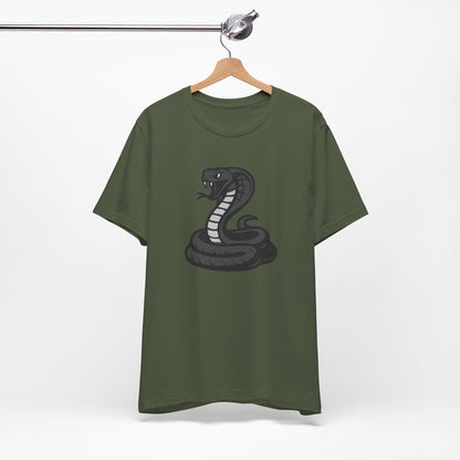 Cobra Snake Graphic Tee Dark Theme – Venomous Vector Design for Bold Streetwear Style