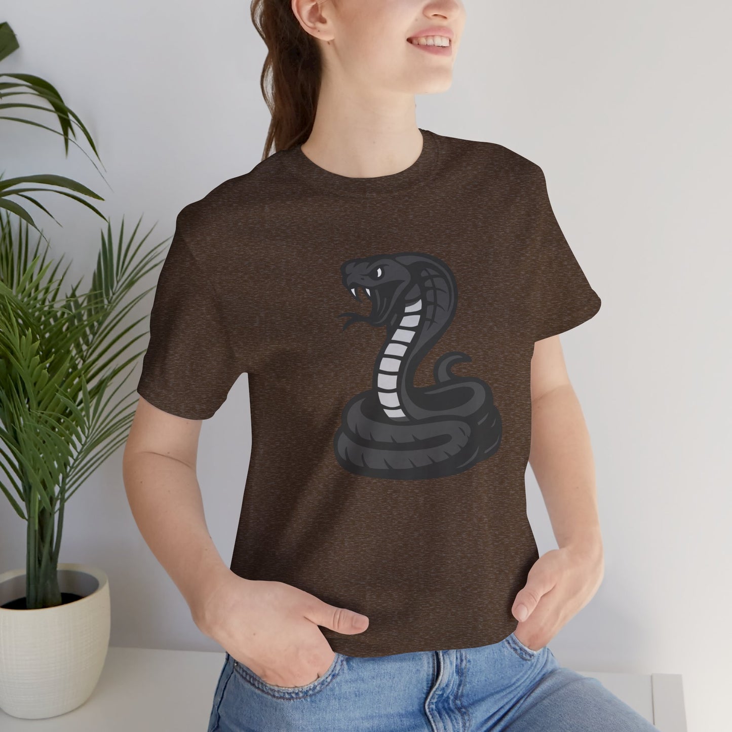 Cobra Snake Graphic Tee Dark Theme – Venomous Vector Design for Bold Streetwear Style