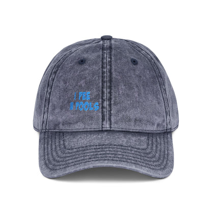 I Pee In Pools Vintage Hat – Funny Hat with Bold Blue Text for Lifeguard Terrors and Poolside Menaces