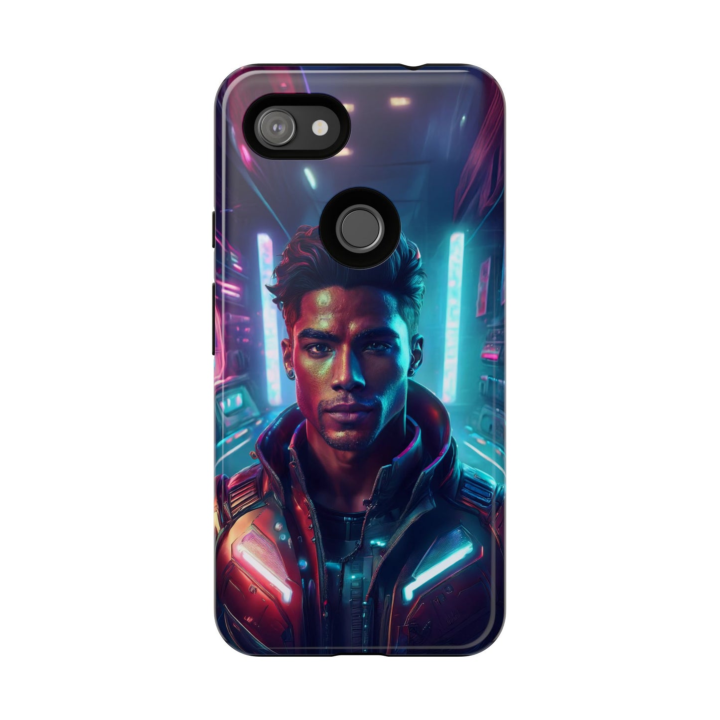 Futuristic Cyberpunk Male Cell Phone Case 007