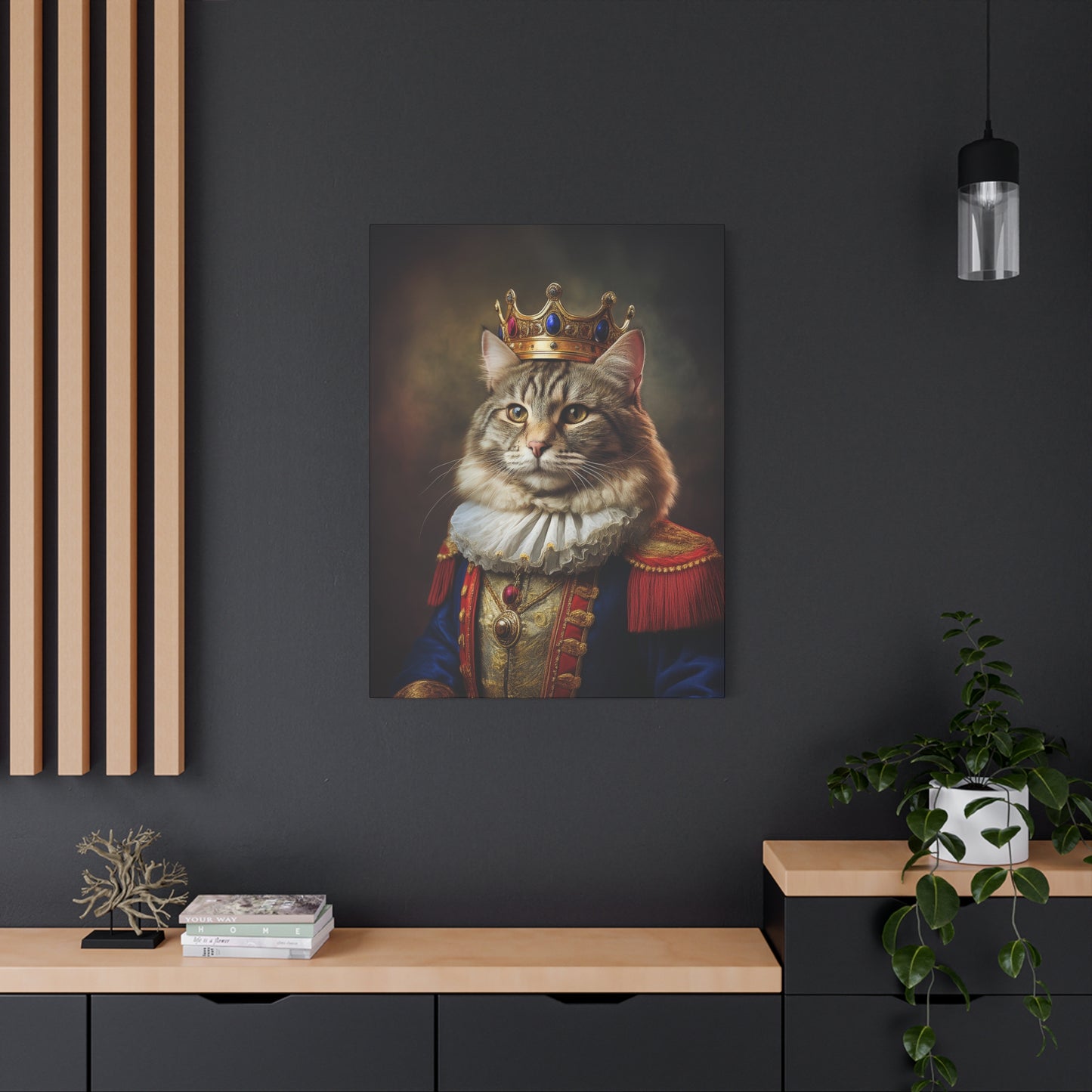 His Royal Meowjesty Canvas Art | Stretched Matte Wall Decor 003