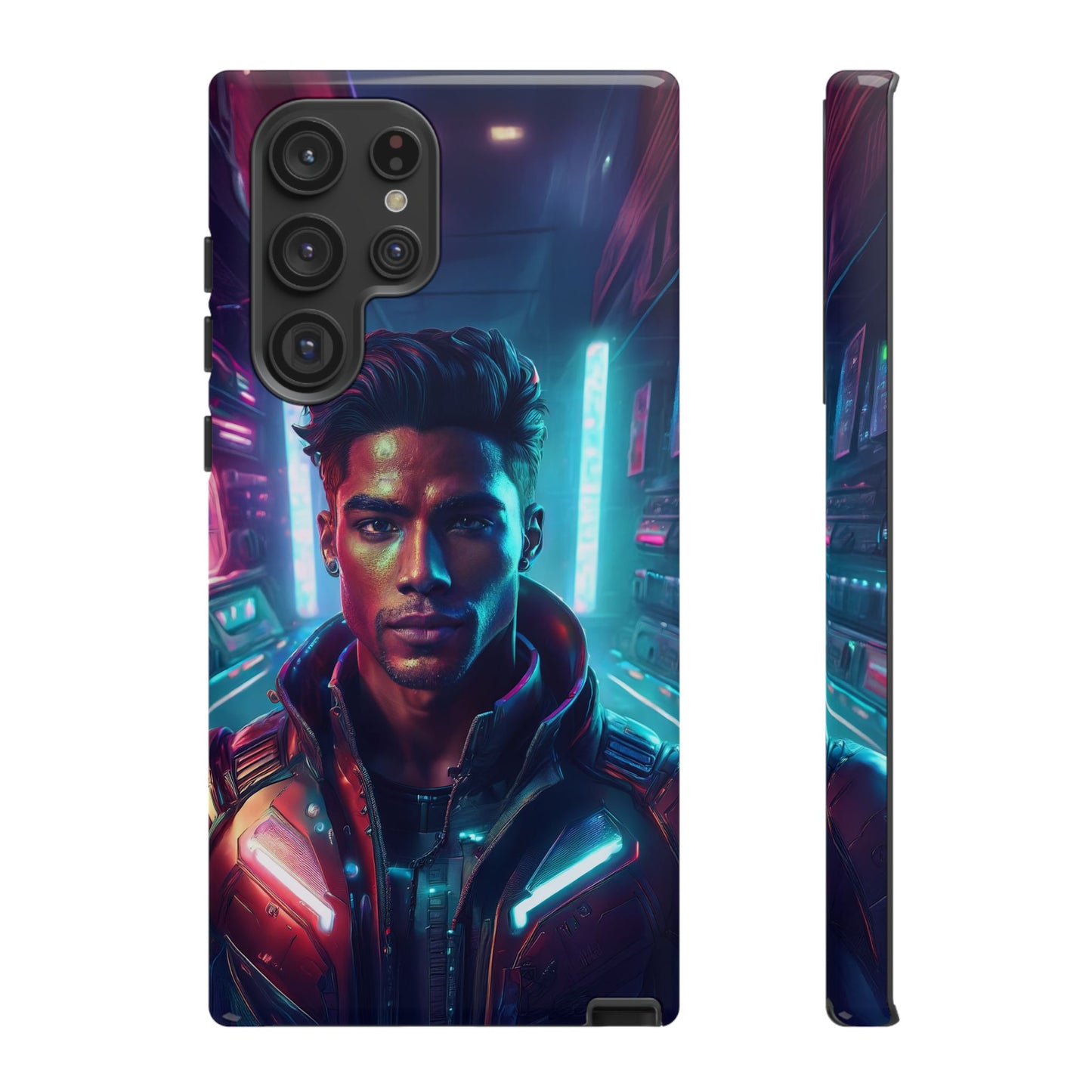 Futuristic Cyberpunk Male Cell Phone Case 007