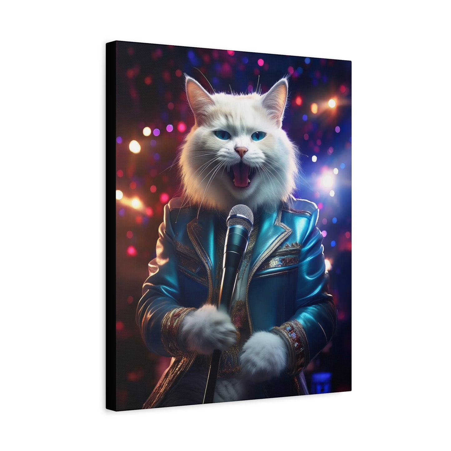 Purr-fectly Cool Lounge Cat Canvas Art | Stretched Matte Wall Decor 004