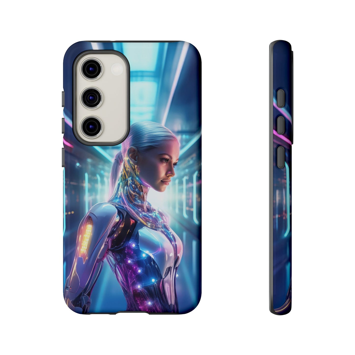 Futuristic Human Android Hybrid Cell Phone Case 015