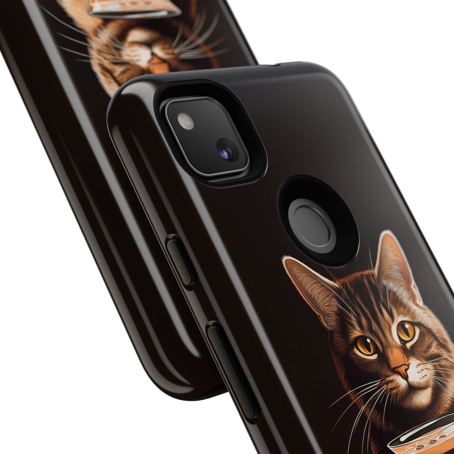 Sophisticated Cat with Espresso Martini Cell Phone Case 001