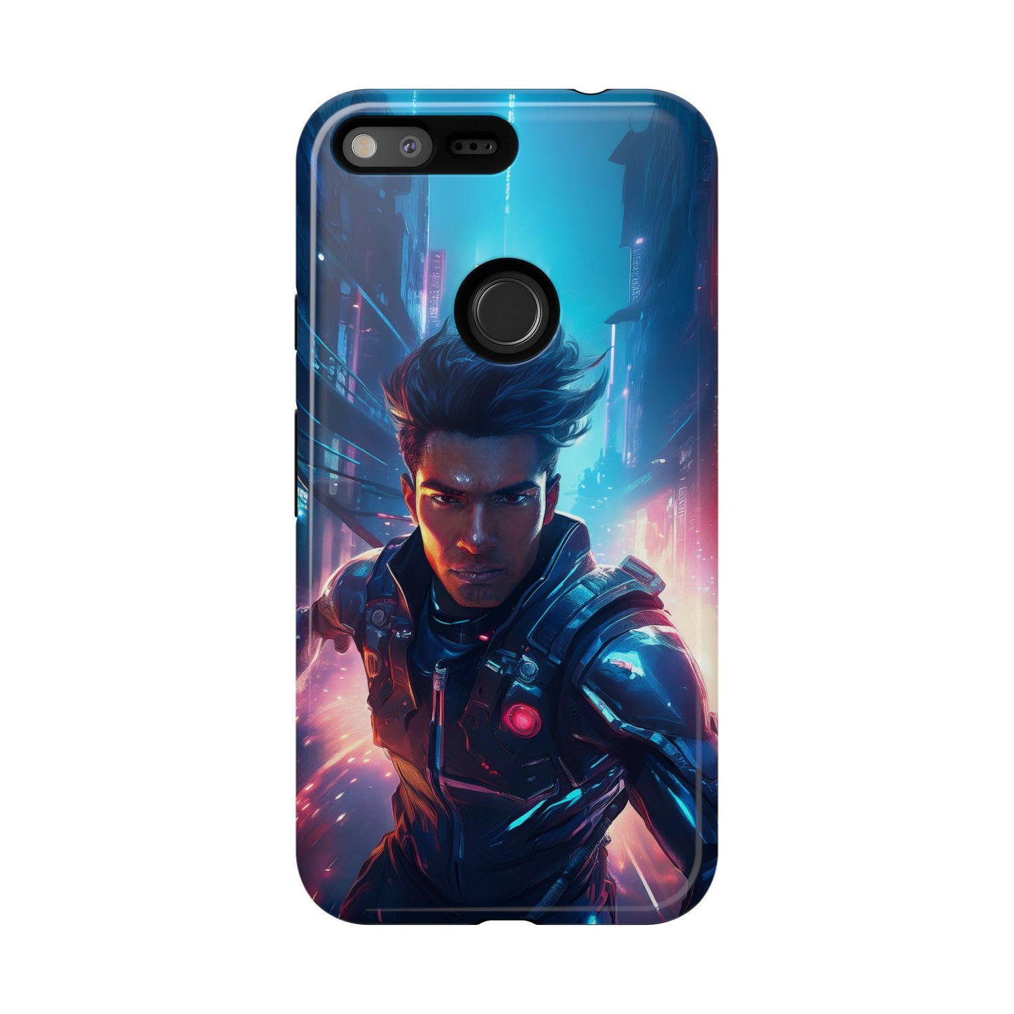 Futuristic Cyberpunk Male Cell Phone Case 017