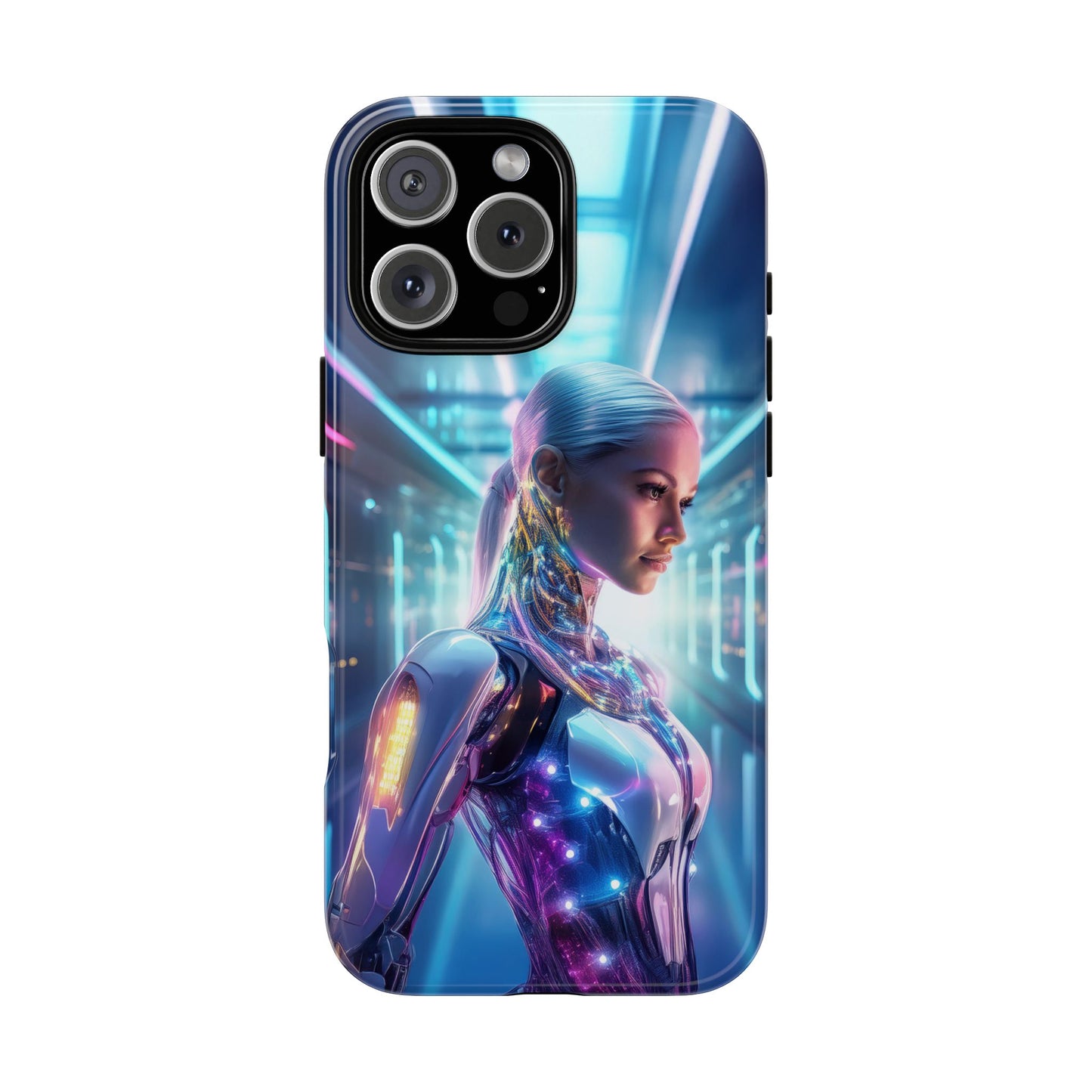 Futuristic Human Android Hybrid Cell Phone Case 015