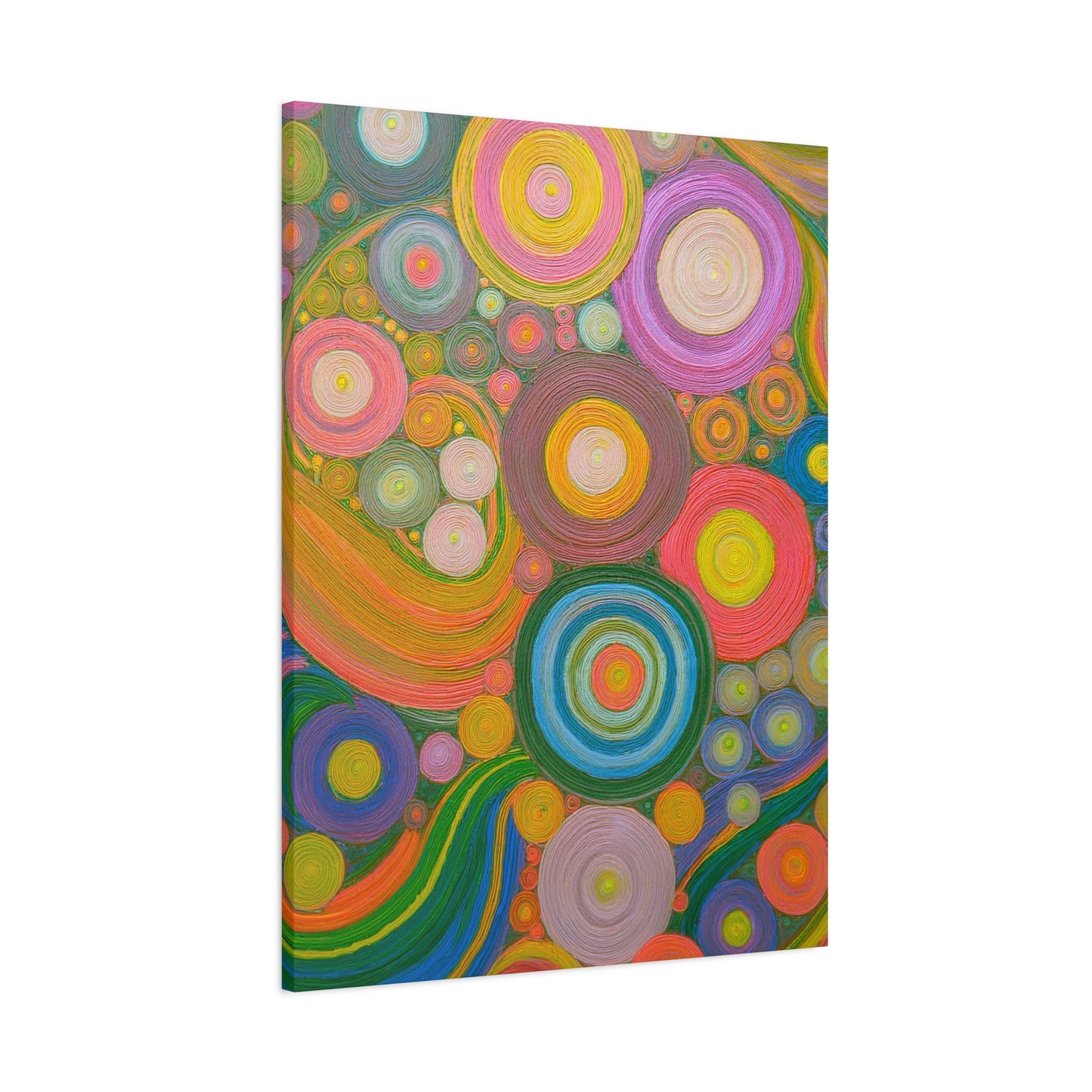 Seeing Circles Canvas Art - Vibrant Wall Decor for Home and Office