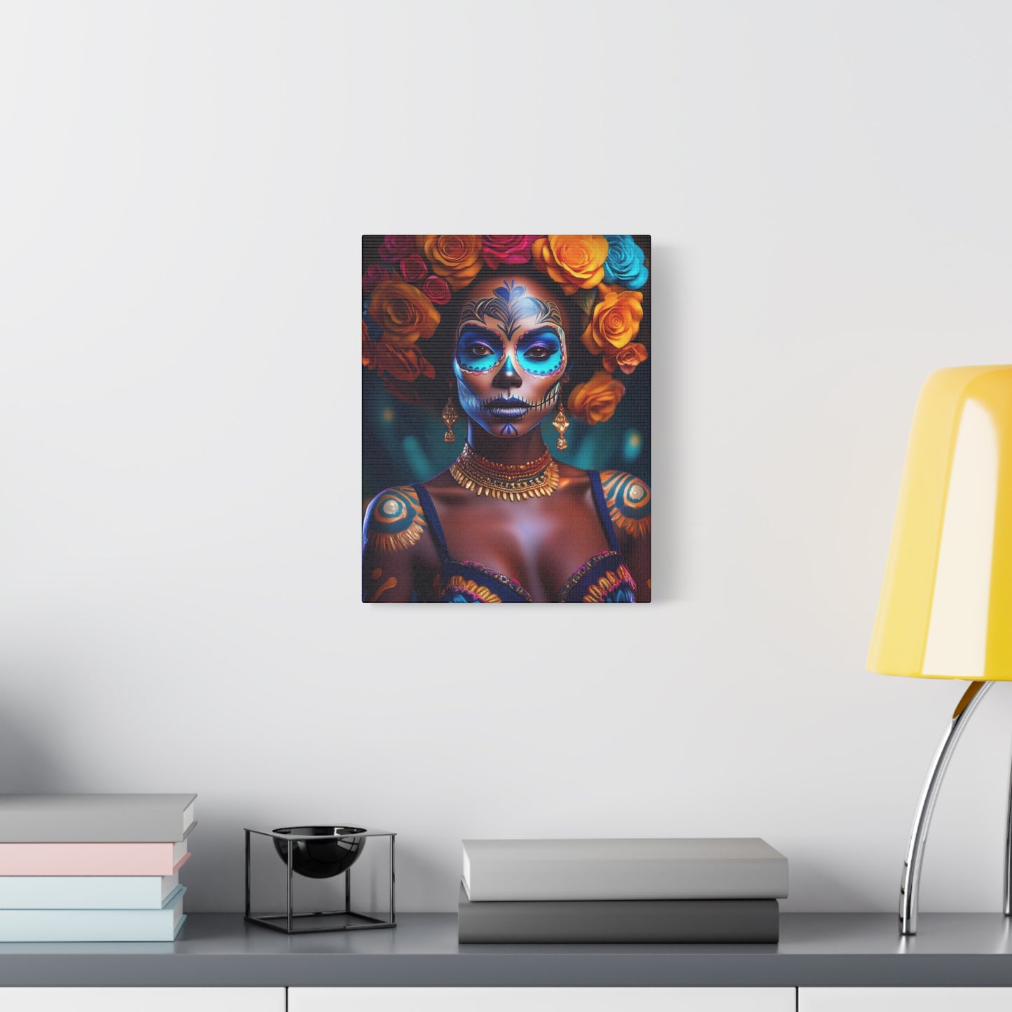 Dia de los Muertos Canvas Art | Day of the Dead - Stretched Matte Wall Decor 002