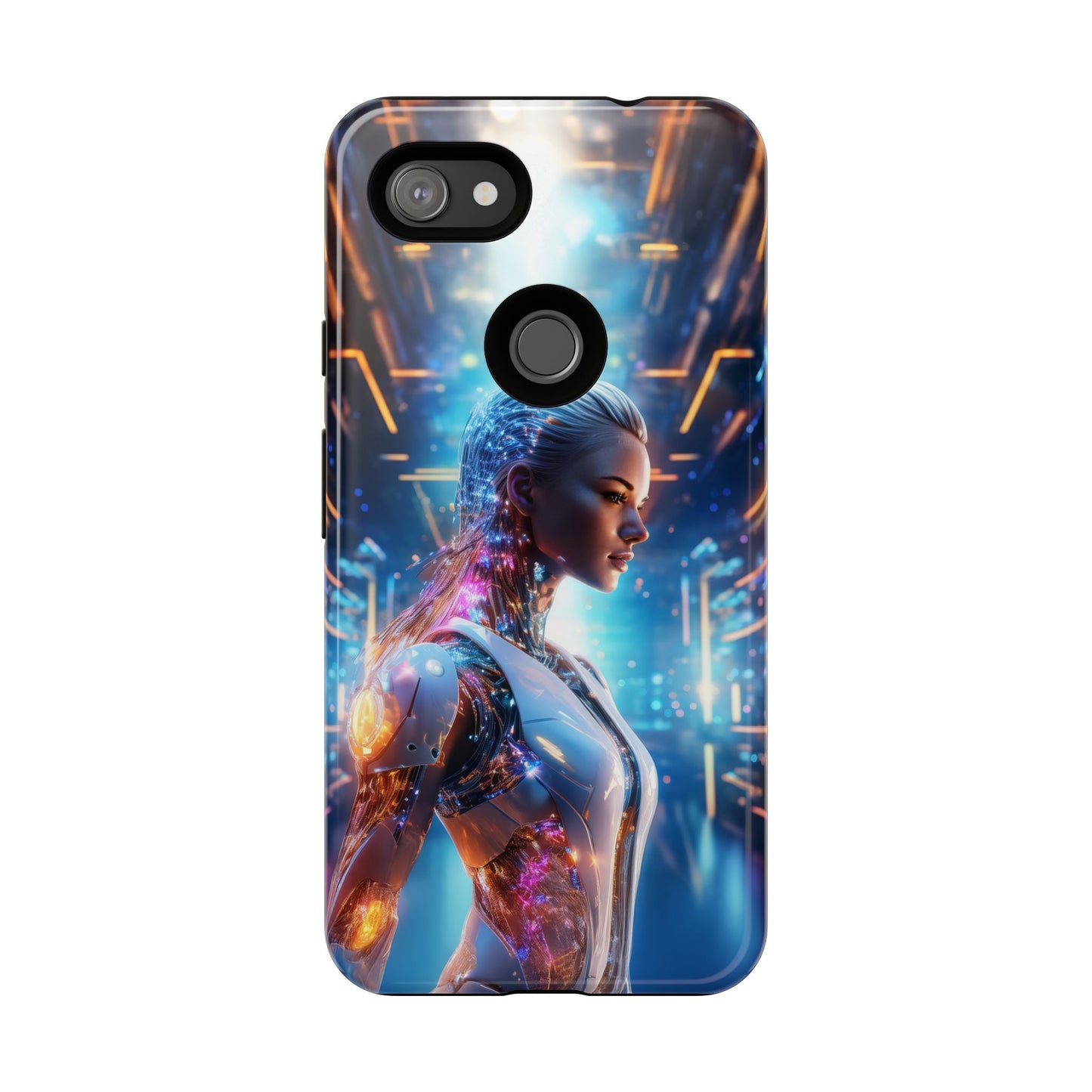 Futuristic Human Android Hybrid Cell Phone Case 008