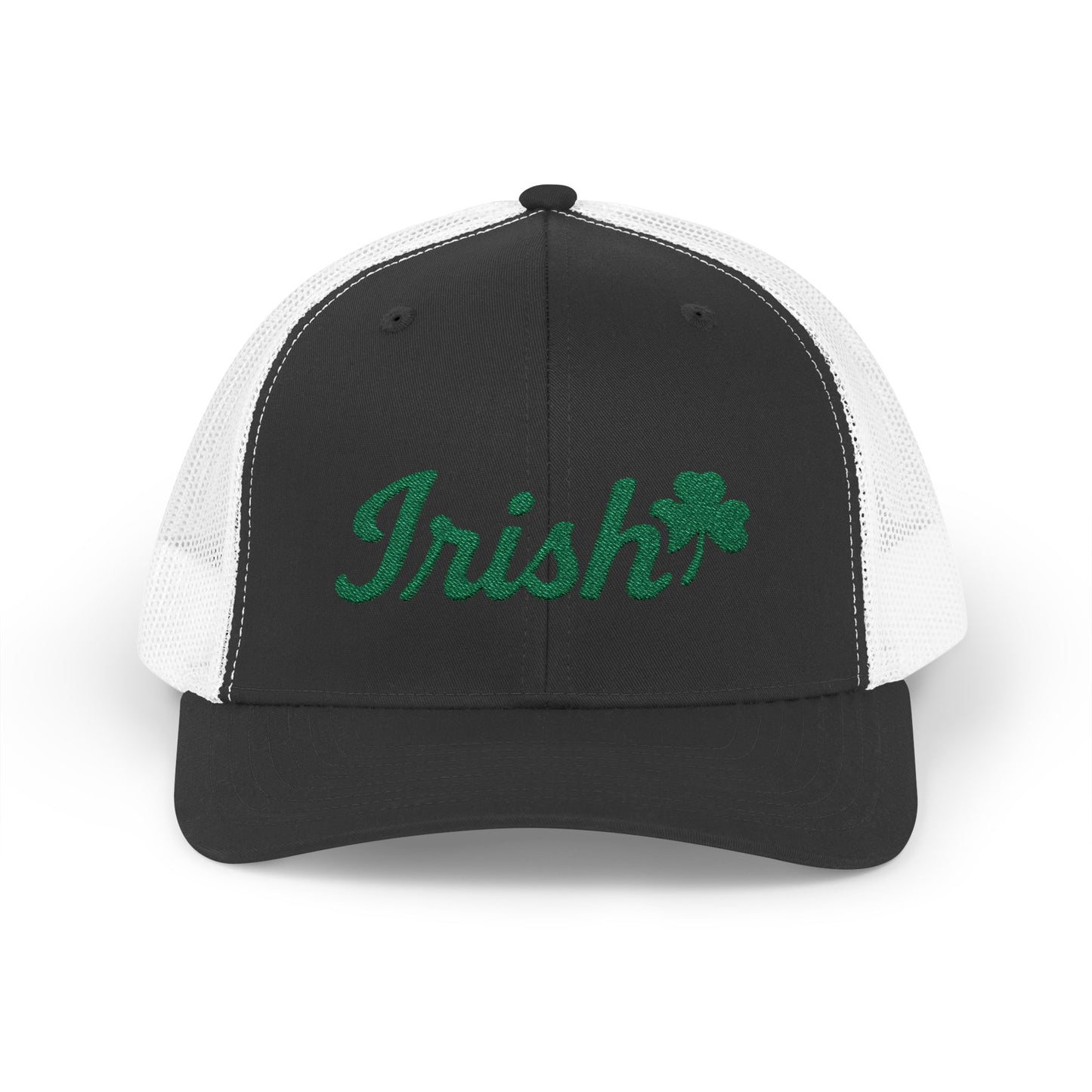 Irish Trucker Hat – Green Shamrock Hat with Script Embroidery for St. Patrick’s Day and Irish Pride