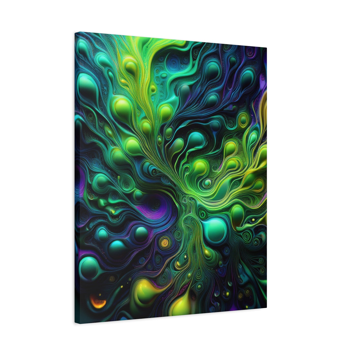 Alien Bubbles Canvas Art Print - Vibrant Colorful Decor