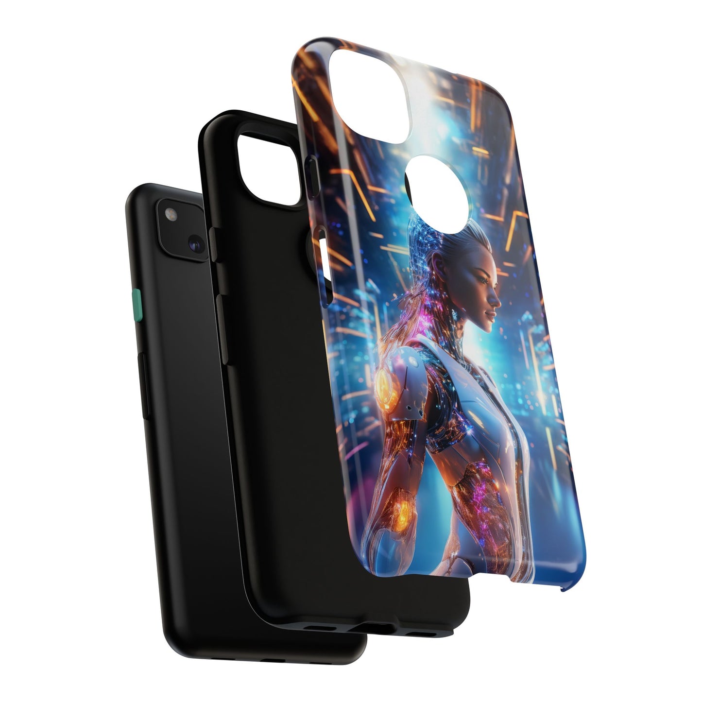 Futuristic Human Android Hybrid Cell Phone Case 008