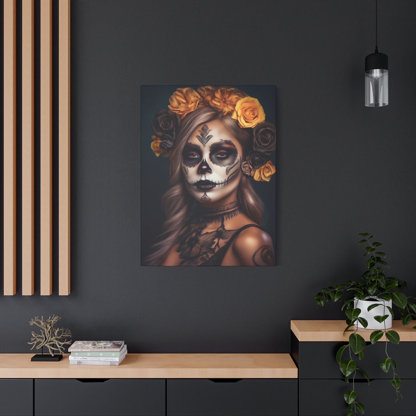 Dia de los Muertos Canvas Art | Day of the Dead - Stretched Matte Wall Decor 004