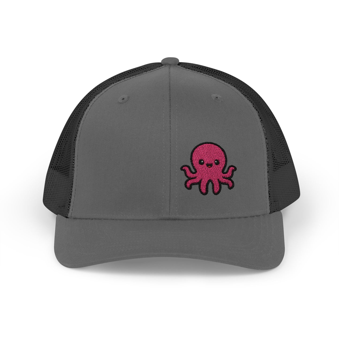 Cute Octopus Trucker Hat – Embroidered Kawaii Sea Creature Hat for Ocean Lovers and Tentacle Fans