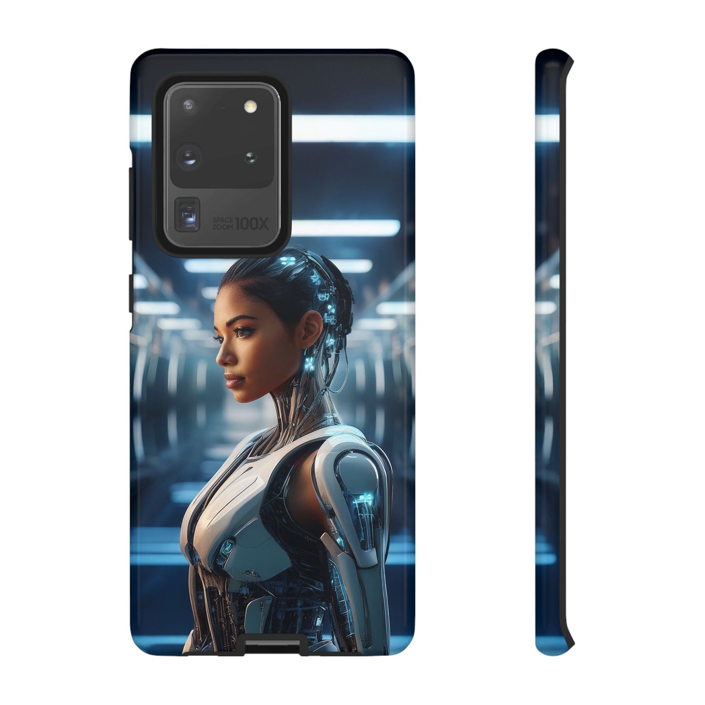 Futuristic Human Android Hybrid Cell Phone Case 002