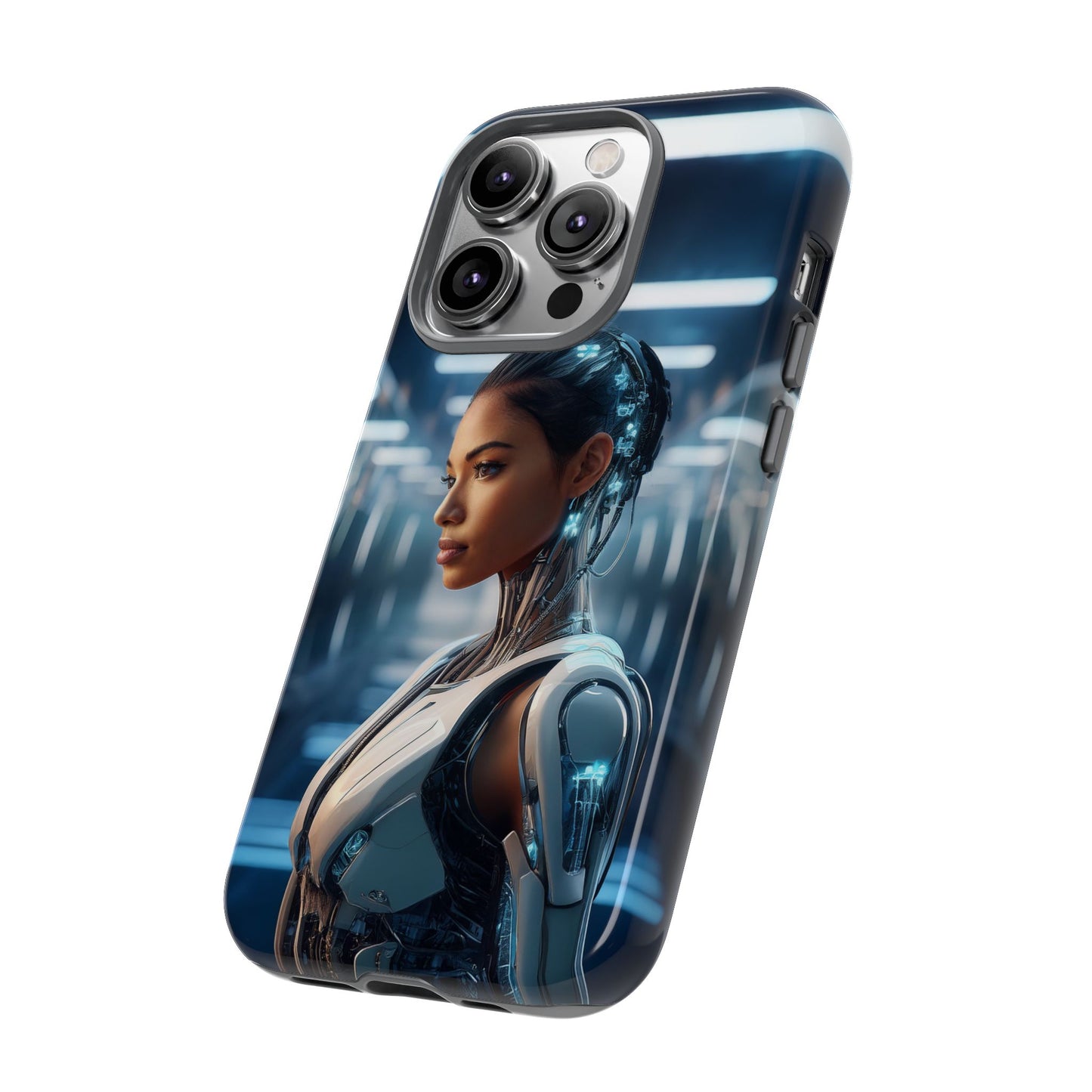 Futuristic Human Android Hybrid Cell Phone Case 002