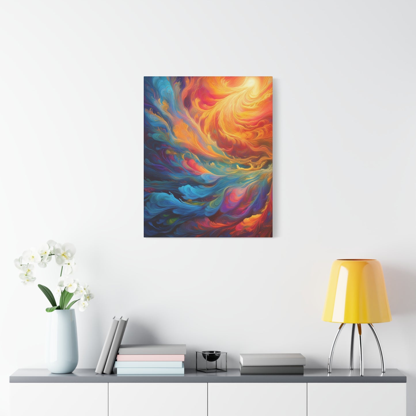 Fury of the Gods - Natures Wrath Abstract Canvas Art - 1.25" Stretched Wall Decor