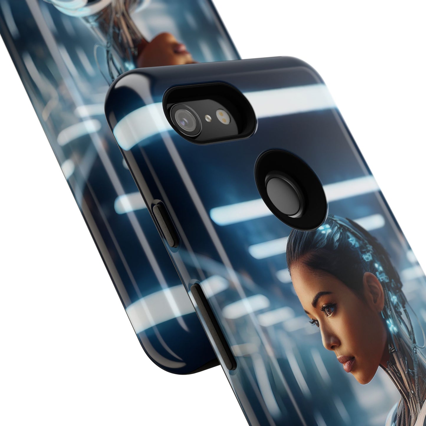 Futuristic Human Android Hybrid Cell Phone Case 002