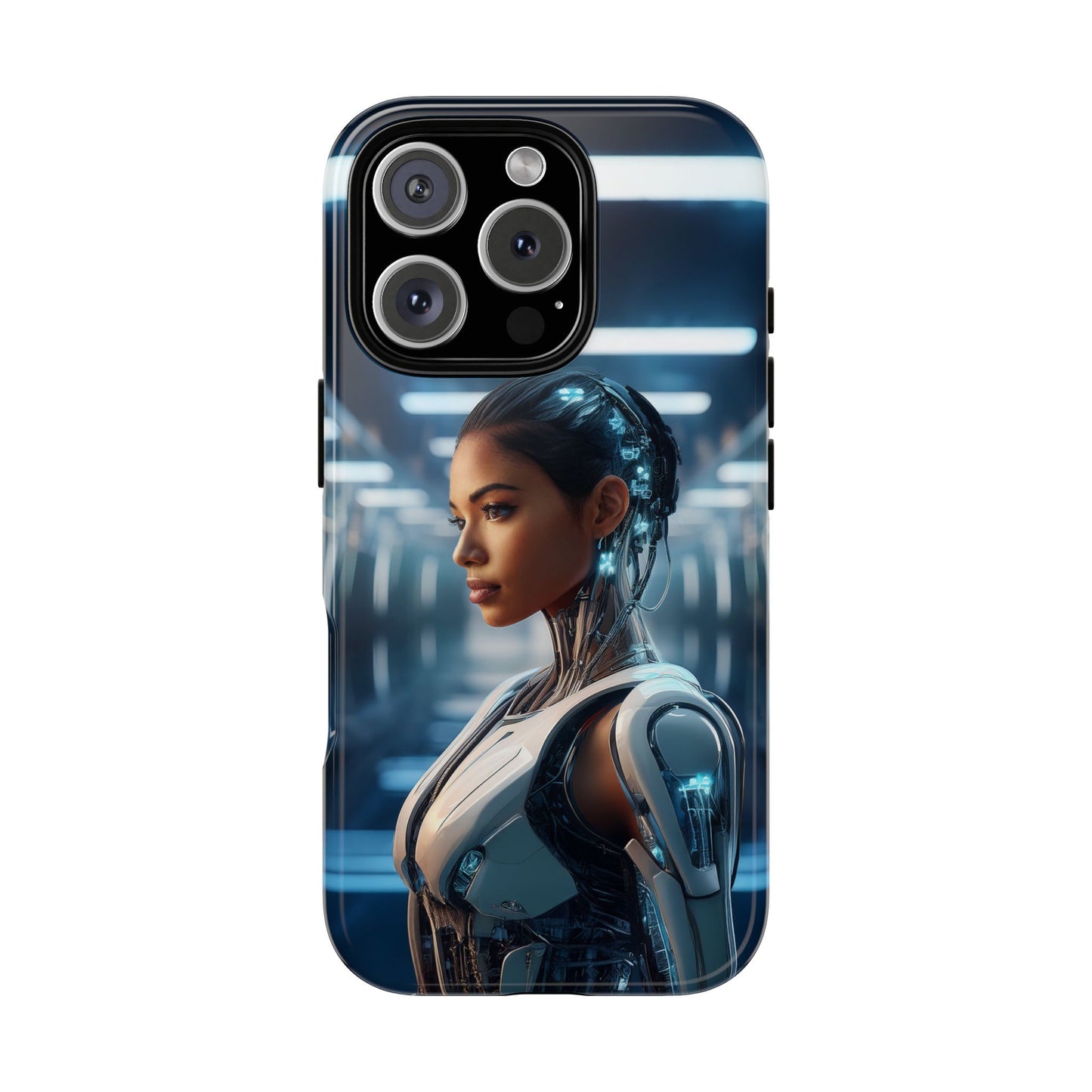 Futuristic Human Android Hybrid Cell Phone Case 002