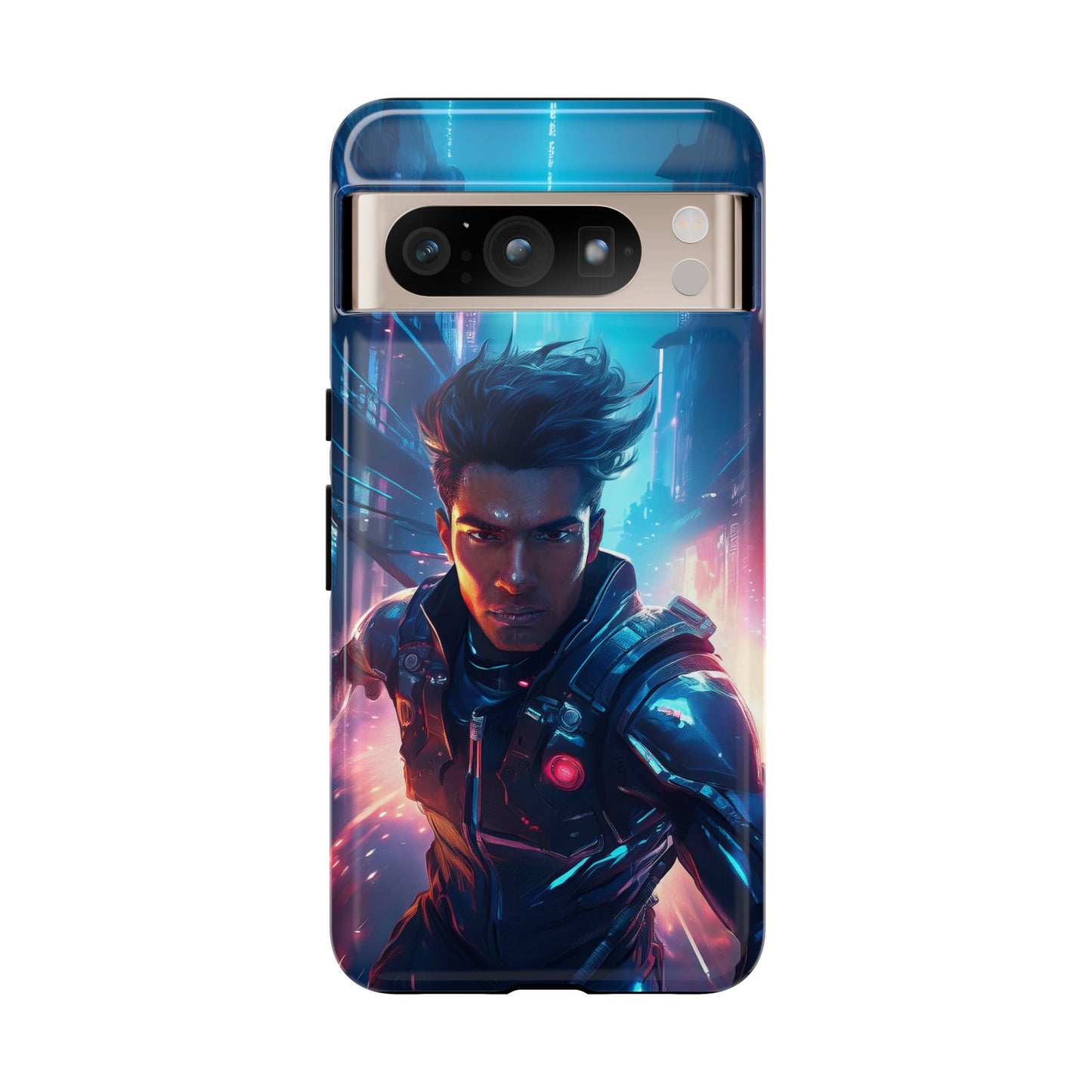 Futuristic Cyberpunk Male Cell Phone Case 017