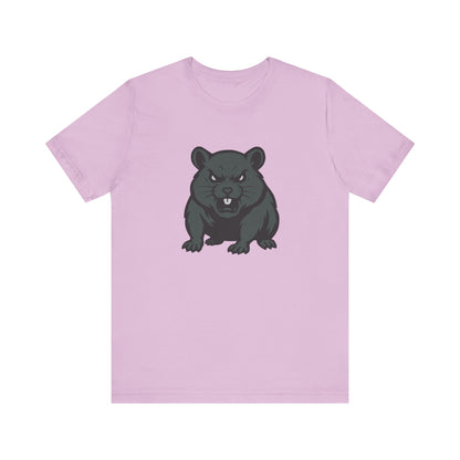 Angry Hamster Graphic T-Shirt – Intense Dark Theme Rodent Design on Black Tee for Streetwear, Humor, or Edgy Animal Style. Unisex Jersey Short Sleeve Tee