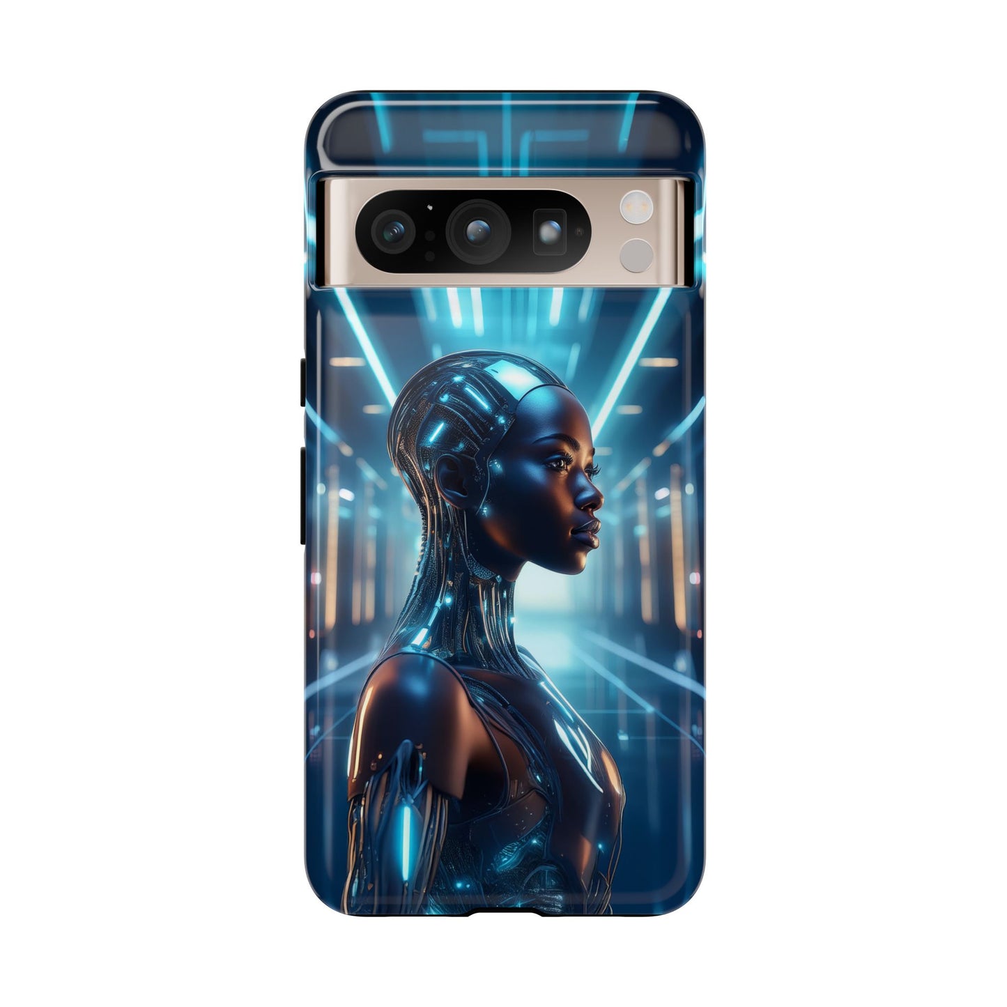 Futuristic Human Android Hybrid Cell Phone Case 003