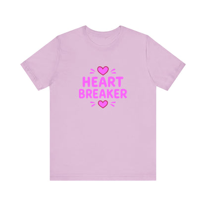 Colorful Design Heartbreaker Shirt – Cute Bubble Letter Tee with a Sarcastic Twist for Sweet but Savage Individuals. Unisex Jersey Short Sleeve Tee