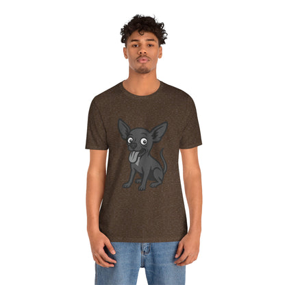 Crazy Chihuahua Graphic Tee Dark Theme – Funny Hyper Dog Vector Design for Bold Personalities