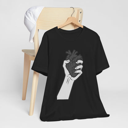 Broken Heart Graphic Tee Dark Theme – Emotional Vector Design for the Heartbroken and Strong