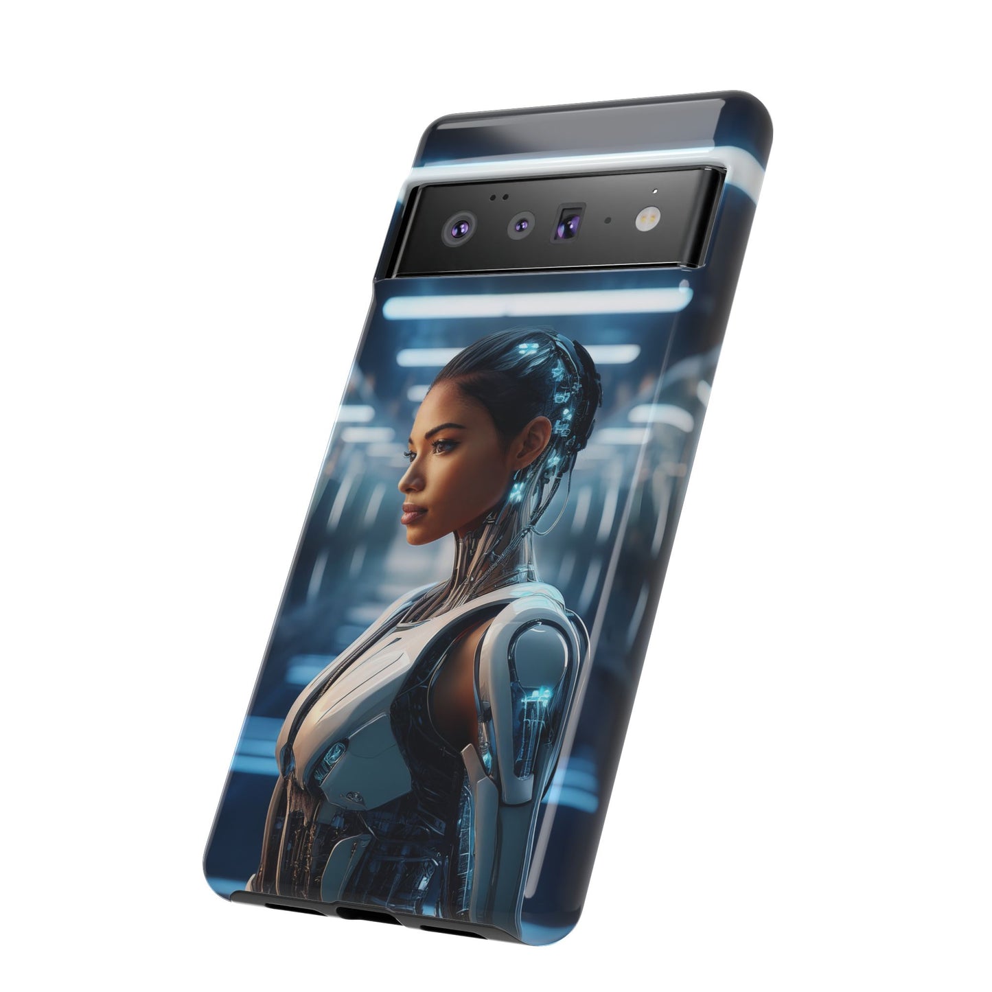 Futuristic Human Android Hybrid Cell Phone Case 002