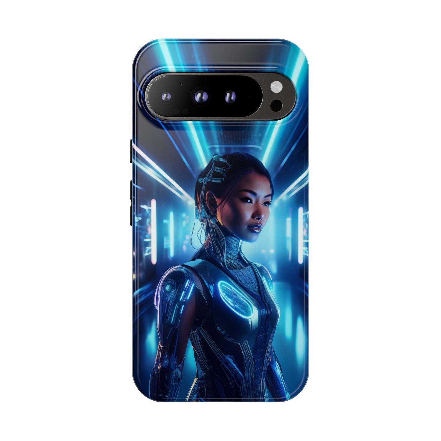 Futuristic Human Android Hybrid Cell Phone Case 004