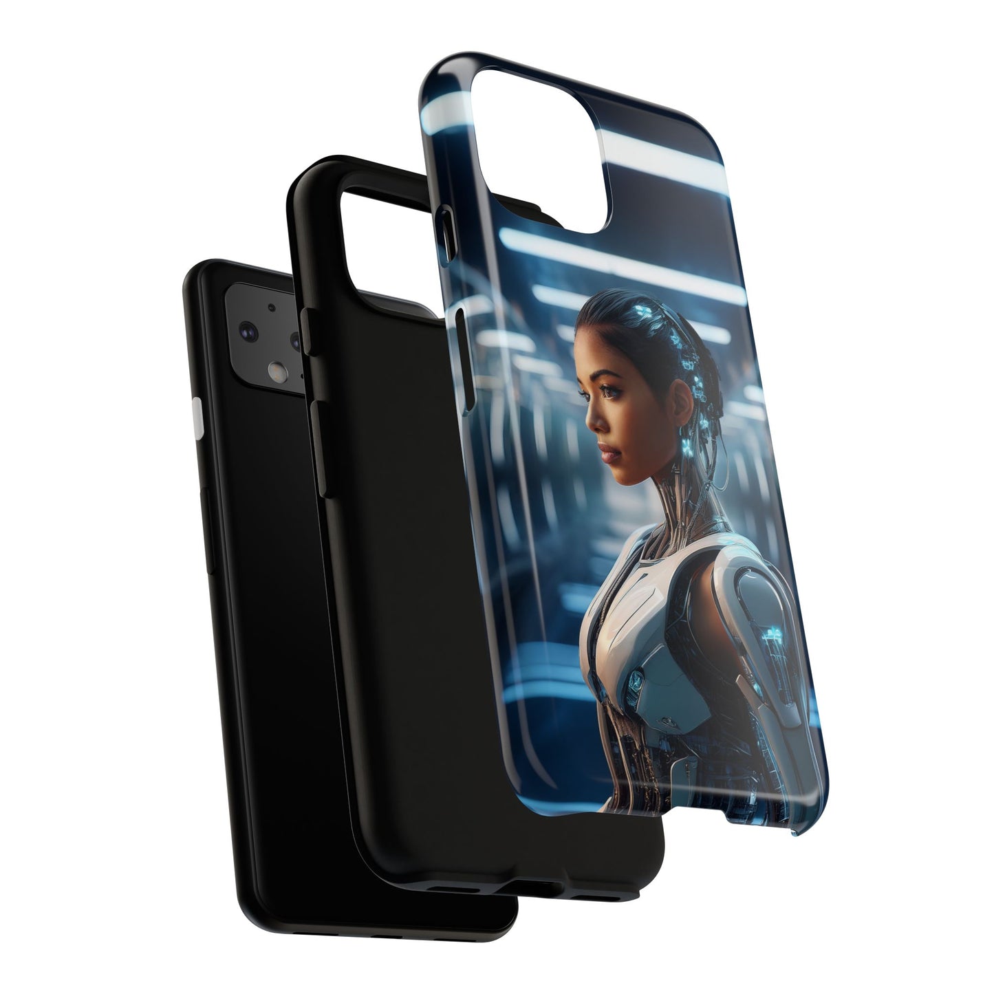 Futuristic Human Android Hybrid Cell Phone Case 002