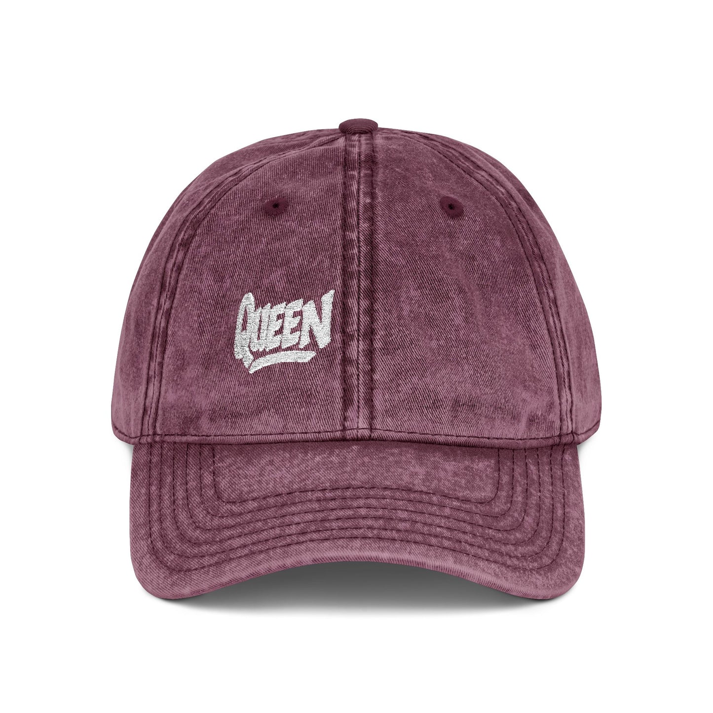 Queen Vintage Hat – Embroidered Crown Hat for Confident Royalty Energy