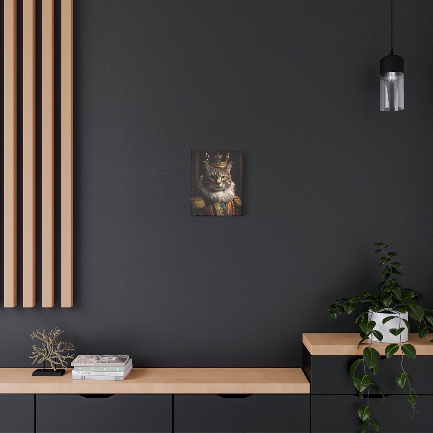 His Royal Meowjesty Canvas Art | Stretched Matte Wall Decor 001